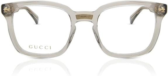 Gucci 古驰矩形眼镜 GG0184O 005 透明灰色 50mm 0184